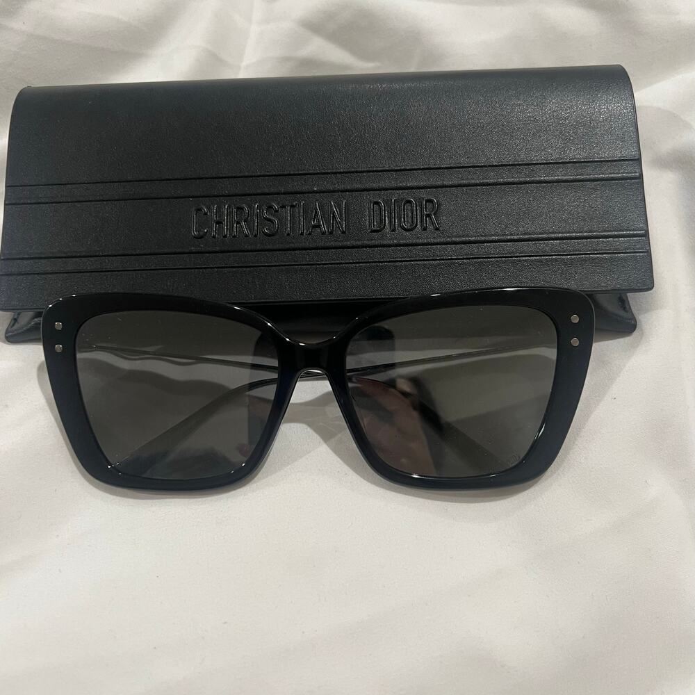 Dior Miss Dior Mirrored Sunglasses 14A7 Black-Gunmetal/Gray Silver Mirror - Picture 2 of 7